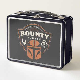 Mandalorian Bounty Hunter Sketched Badge Metal Lunch Box