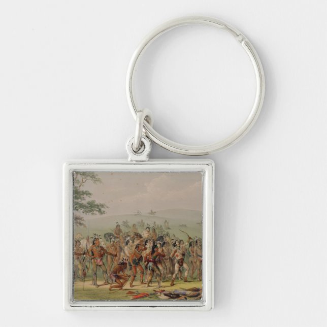 Mandan Archery Contest, c.1832 Keychain (Front)