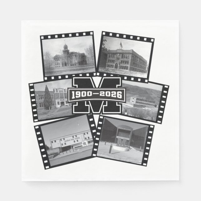 Mandan Braves All Class Reunion Paper Napkins (Front)