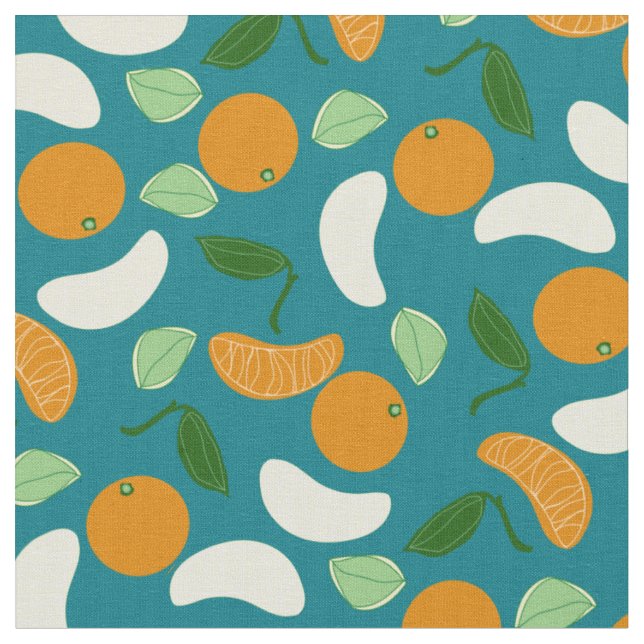 Mandarin Citrus Fabric (Close Up)