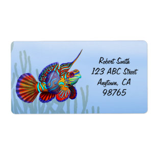 Mandarin Dragonet Fish Label