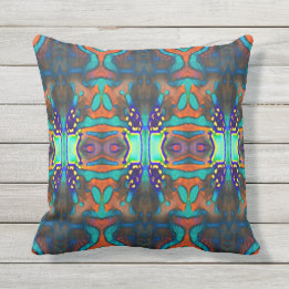 "Mandarin Dragonet I" Outdoor Square Throw Pillow