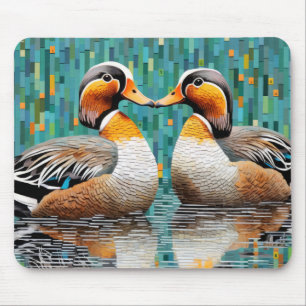 Mandarin Duck Animal Bird Art Decor  Mouse Pad