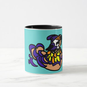 Mandarin duck art mug
