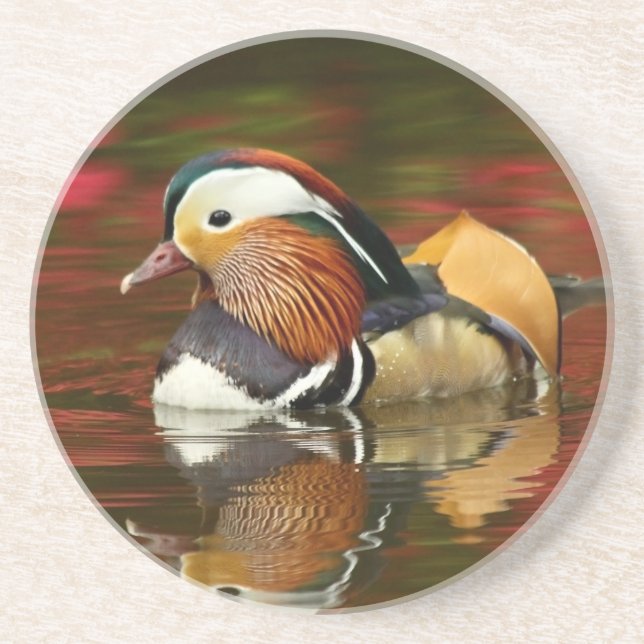Mandarin duck coaster (Front)