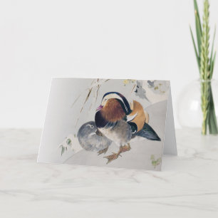 Mandarin Duck Couple, Watanabe Seitei Card
