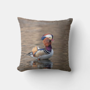 Mandarin Duck Throw Pillow