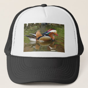 mandarin duck trucker hat