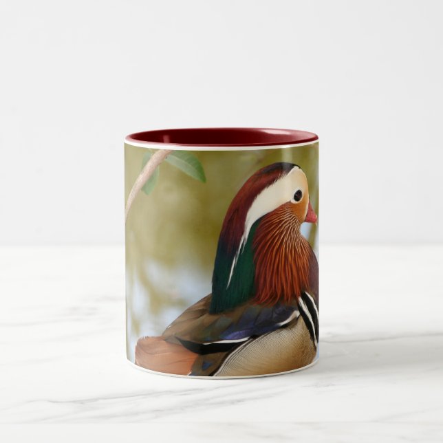 Mandarin Duck Two-Tone Coffee Mug (Center)