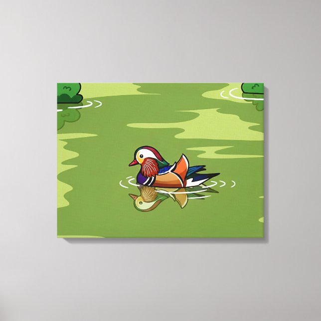 Mandarin Duck up close canvas print (Front)