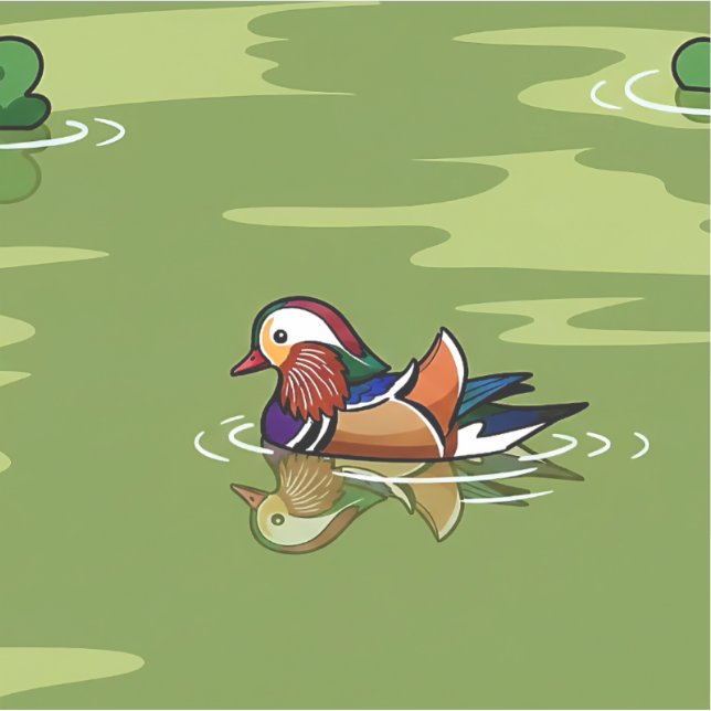 Mandarin Duck up close sticker (Front)