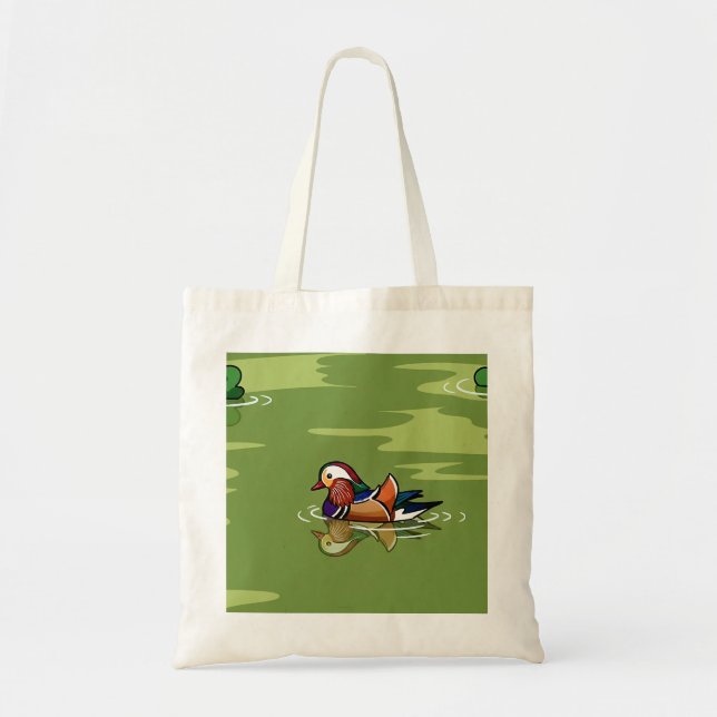 Mandarin Duck up close tote bag (Front)