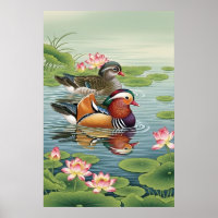 Mandarin Ducks Feng Shui Painting – Love & Harmony