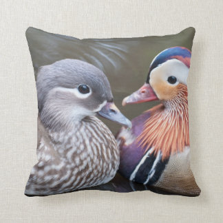 Mandarin Ducks on Throw Pillow