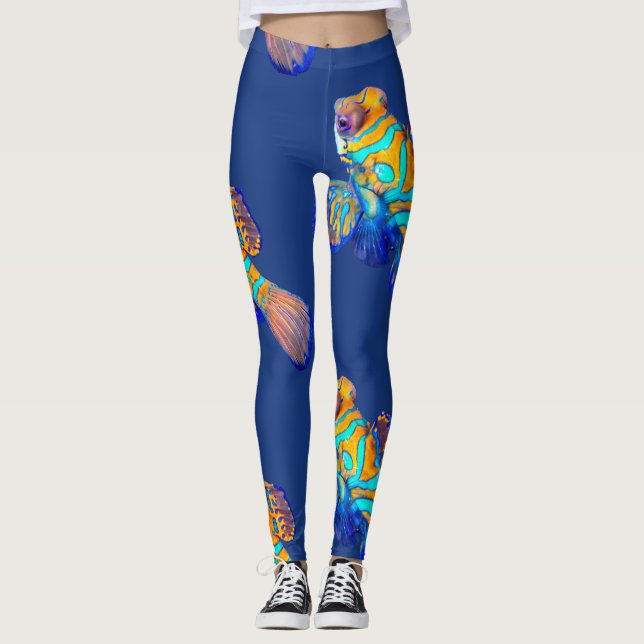  Mandarin Fish  Leggings (Front)