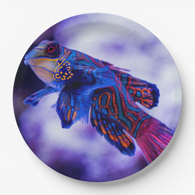 Mandarin Goby Fish Paper Plate (Front)