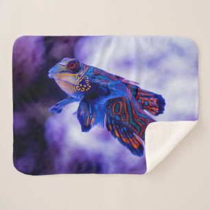 Mandarin Goby Fish Sherpa Blanket