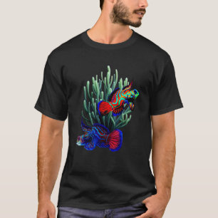 Mandarin Goby Saltwater Reef Aquarium Fish Art T-Shirt