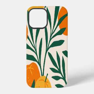 Mandarin Mosaic: Trendy Citrus Chic iPhone 12 Case