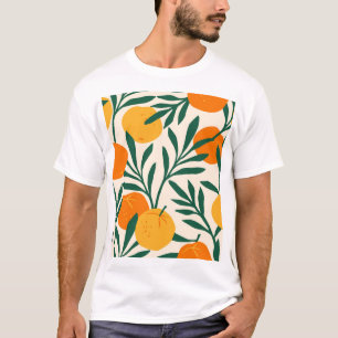 Mandarin Mosaic: Trendy Citrus Chic T-Shirt
