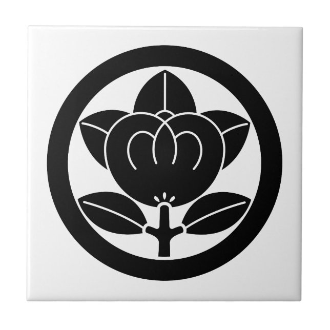 Mandarin orange in a circle tile (Front)