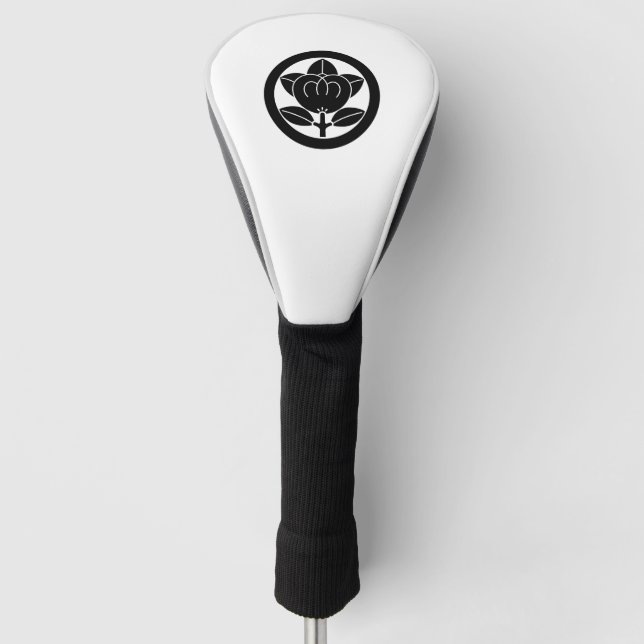 Mandarin orange in circle golf head cover (Front)