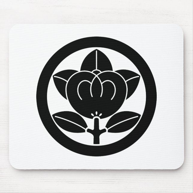 Mandarin orange in circle mouse pad (Front)