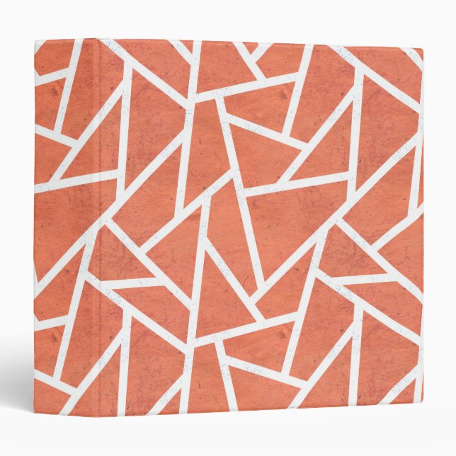 Mandarin orange mosaic pattern binder (Front/Spine)
