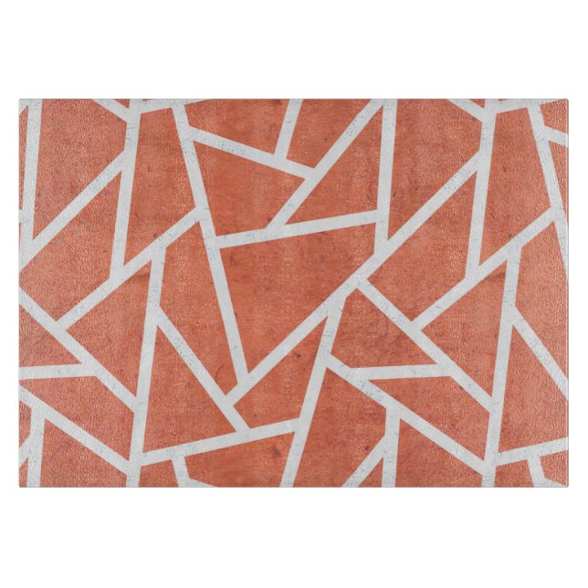 Mandarin orange mosaic pattern cutting board (Front)