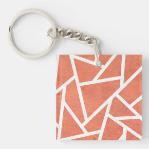 Mandarin orange mosaic pattern keychain