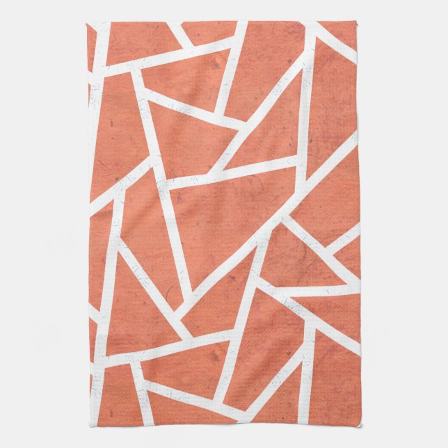 Mandarin orange mosaic pattern kitchen towel (Vertical)