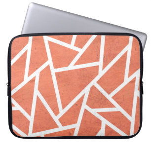 Mandarin orange mosaic pattern laptop sleeve