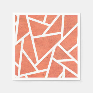 Mandarin orange mosaic pattern napkin