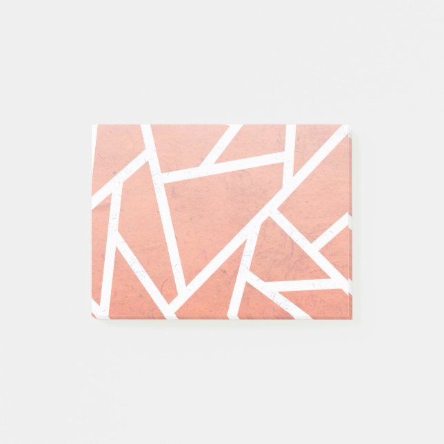 Mandarin orange mosaic pattern post-it notes (Front)