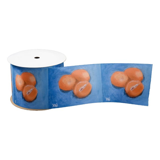Mandarin Oranges Satin Ribbon (Spool)