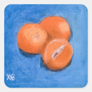 Mandarin Oranges Square Sticker