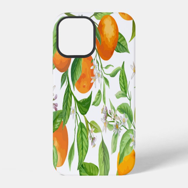 Mandarin: Tropical Colourful Pattern iPhone Case (Back)