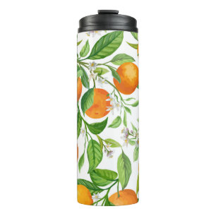 Mandarin: Tropical Colourful Pattern Thermal Tumbler