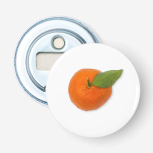 Mandarin with green leaf bottle opener