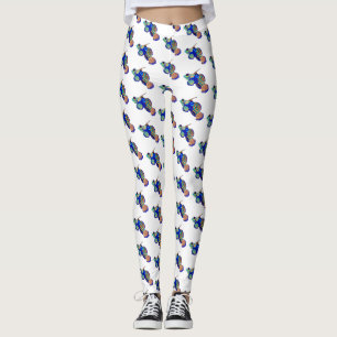 Mandarinfish cartoon illustration  leggings