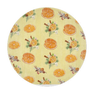 Mandarins Pattern Cutting Board