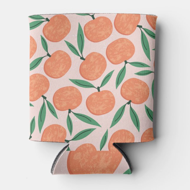 Mandarins vintage: repeating fruit texture. can cooler (Front)