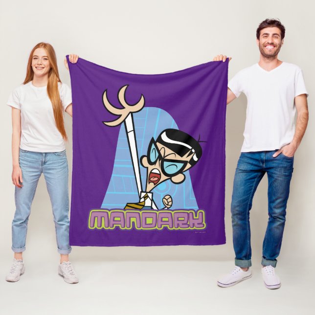 Mandark Character Name Graphic Fleece Blanket (In Situ)