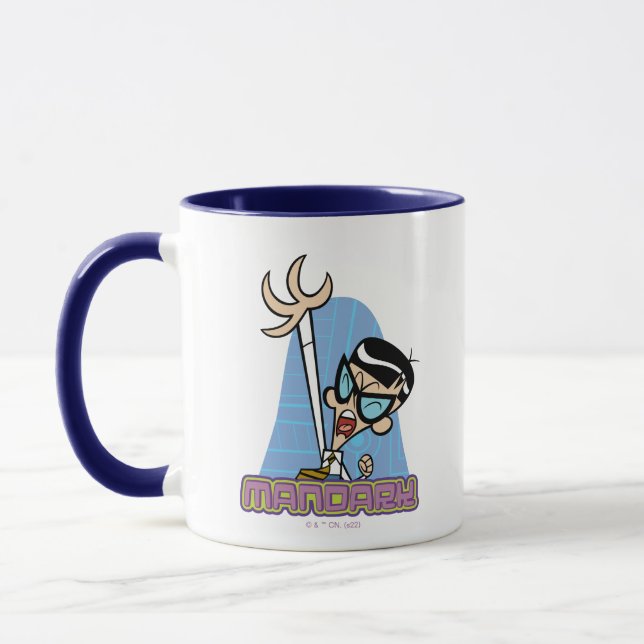 Mandark Character Name Graphic Mug (Left)