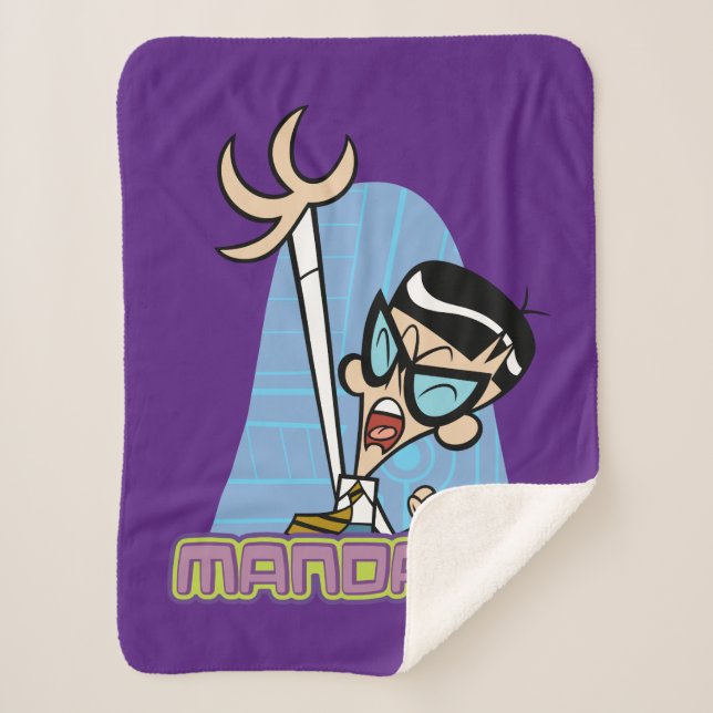 Mandark Character Name Graphic Sherpa Blanket (Front)