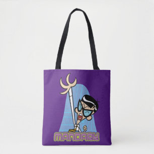 Mandark Character Name Graphic Tote Bag