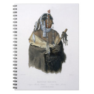 Mandeh-Pahchu, a Young Mandan Indian, plate 24 fro Notebook