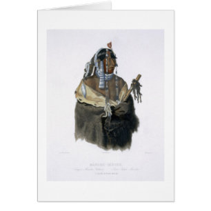 Mandeh-Pahchu, un jeune Indien de Mandan, plaquent