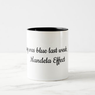 Mandela Effect Conspiracy Time Travel parallel  Two-Tone Coffee Mug