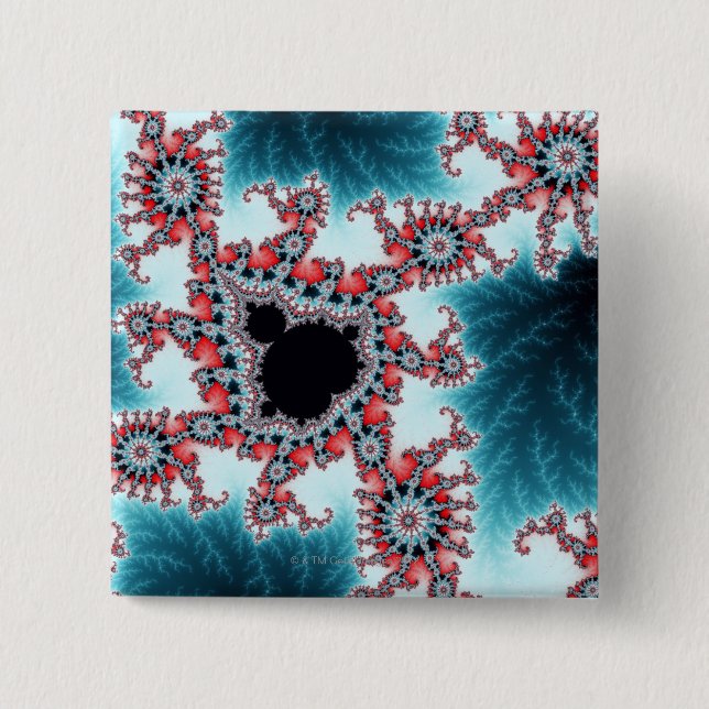 Mandelbrot 7 2 inch square button (Front)